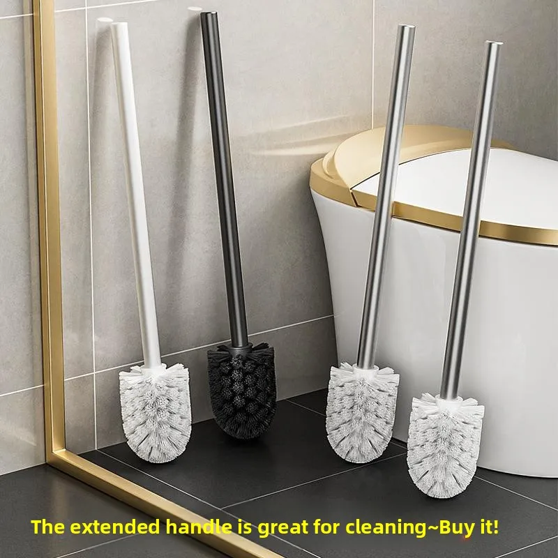 

Long Handle Toilet Bru for Home Use Batoom Cleaning Tool No Dead Angles Universal Replacement Head Household ential
