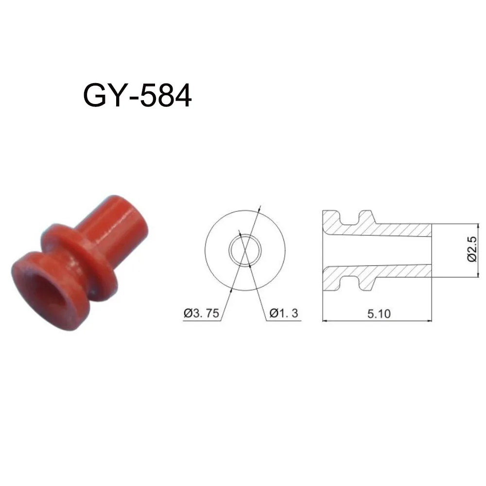 5000PCS GY-584 New energy auto seal rubber automotive Waterproof connector terminal plug pin socket