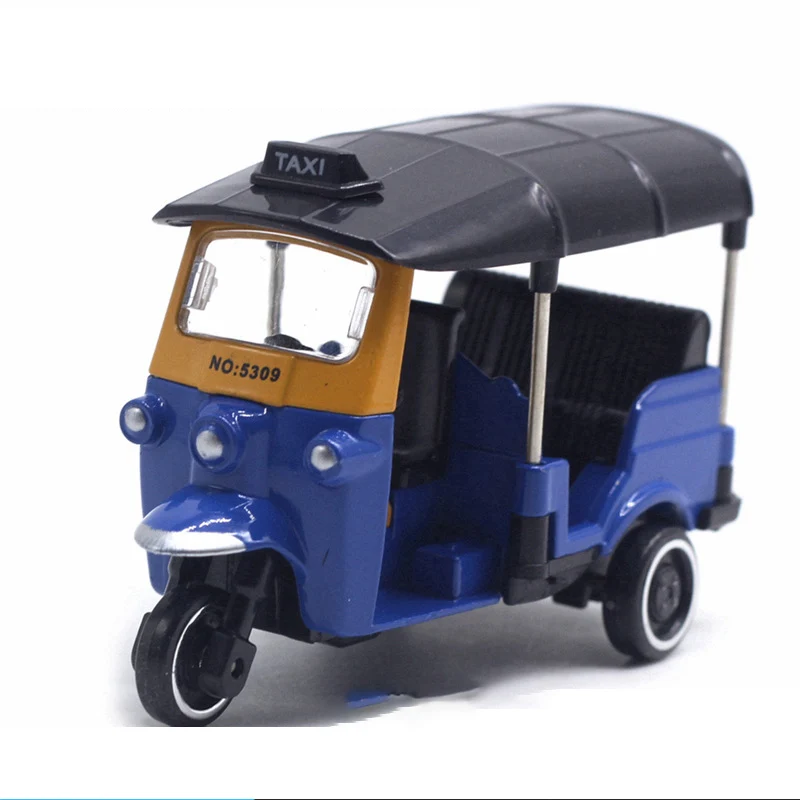 ミニアロイレトロモデルの三輪車,ケーキの装飾品,車を引き戻す,シミュレーションギフト,男の子のおもちゃ,1:43