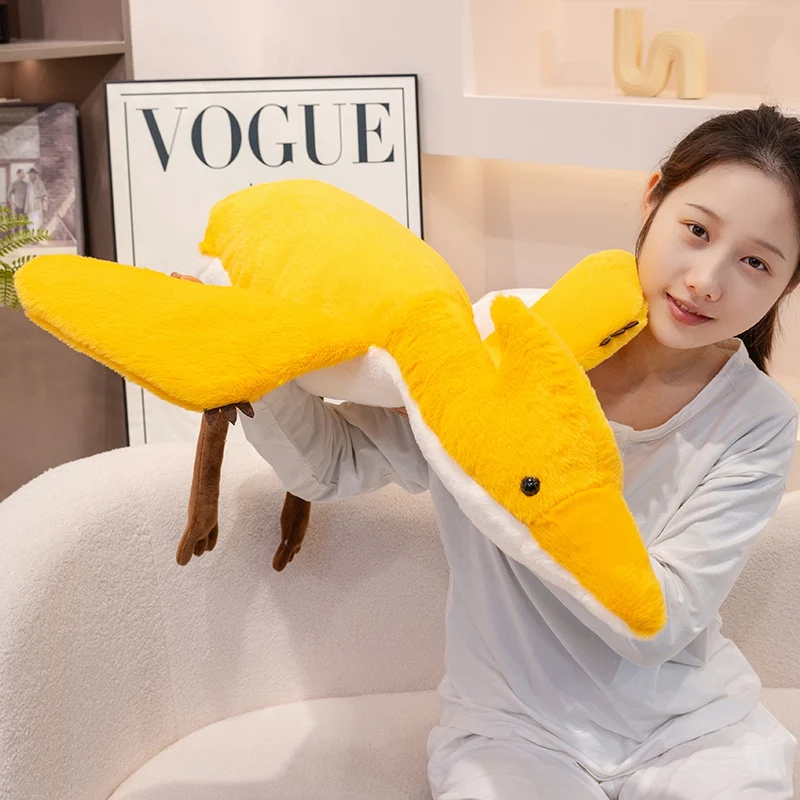 1pc Simulation Pterosaur Plush Toy Kawaii Stuffered Dinosaur Pillow Cushion Soft Animal Decor Birthday Gift For Boy Kid 80-100cm