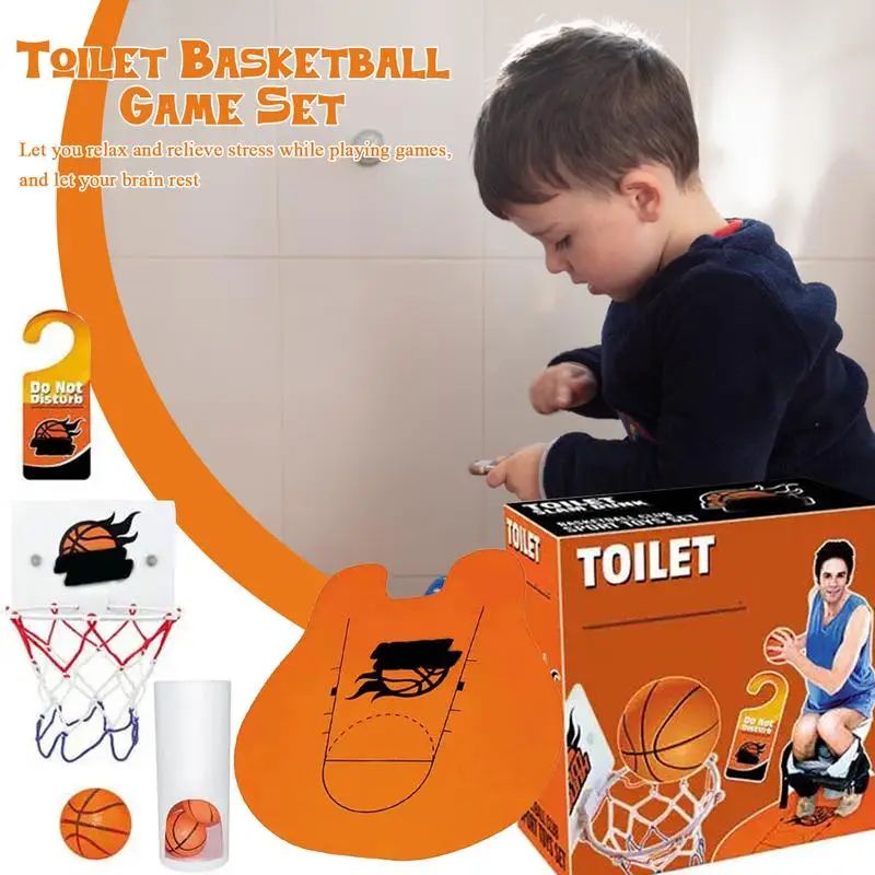 Bathtub Basketball Toy Indoor Basketball Hoop Interactive Bathroom Sports Game Fun Workplace Basketball Hoop For Kids Adults