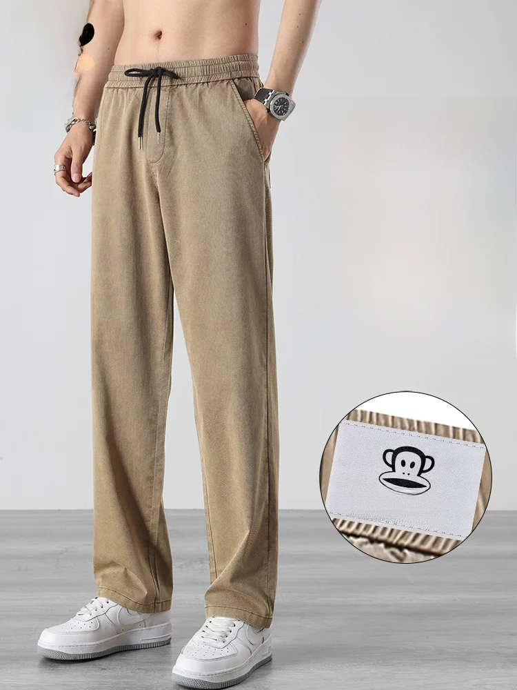 

Мужские спортивные брюки PaulFrank в стиле ретро, свободные, прямого кроя, осенние, новые, повседневные, дышащие, удобные, легкие