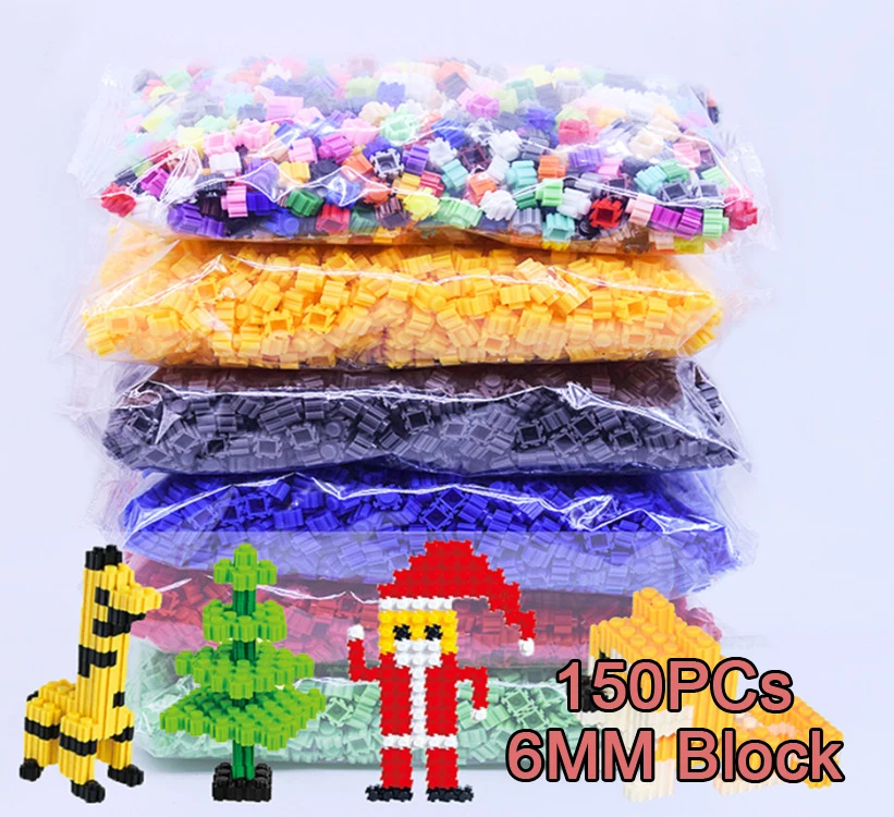 Blocs de construction Micro diamant 3D, Puzzle de bricolage, jouet éducatif pour enfants, cadeaux pour enfants, 200 pièces de 6x6mm