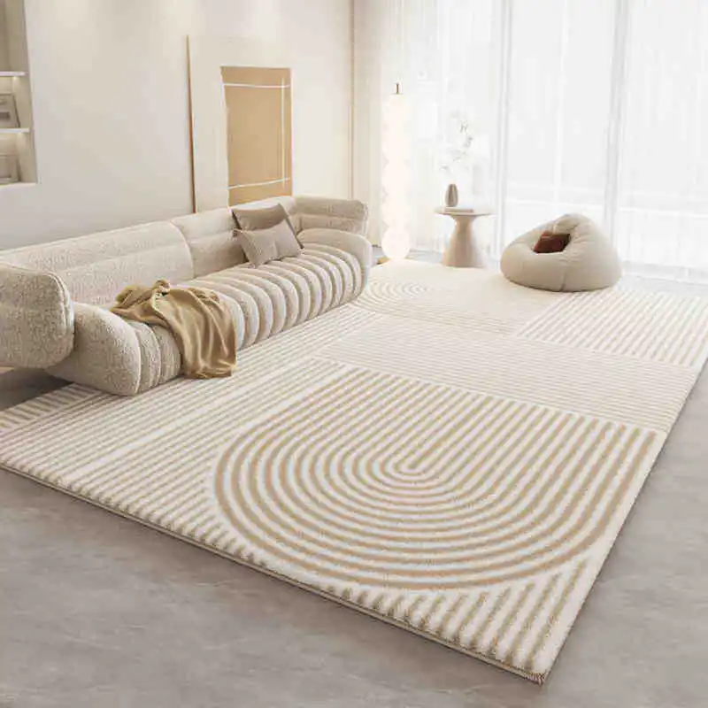 

Imitation Cashmere Carpet Thick Anti Slip Geometric Printing Plush Rug Home Decor Children's Bedroom Carpet Living Room Foot Pad