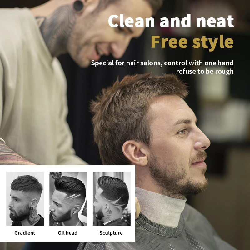 WAIKIL tagliacapelli elettrico da uomo professionale tagliacapelli elettrico multifunzionale con testa a olio ricarica USB barbiere digitale