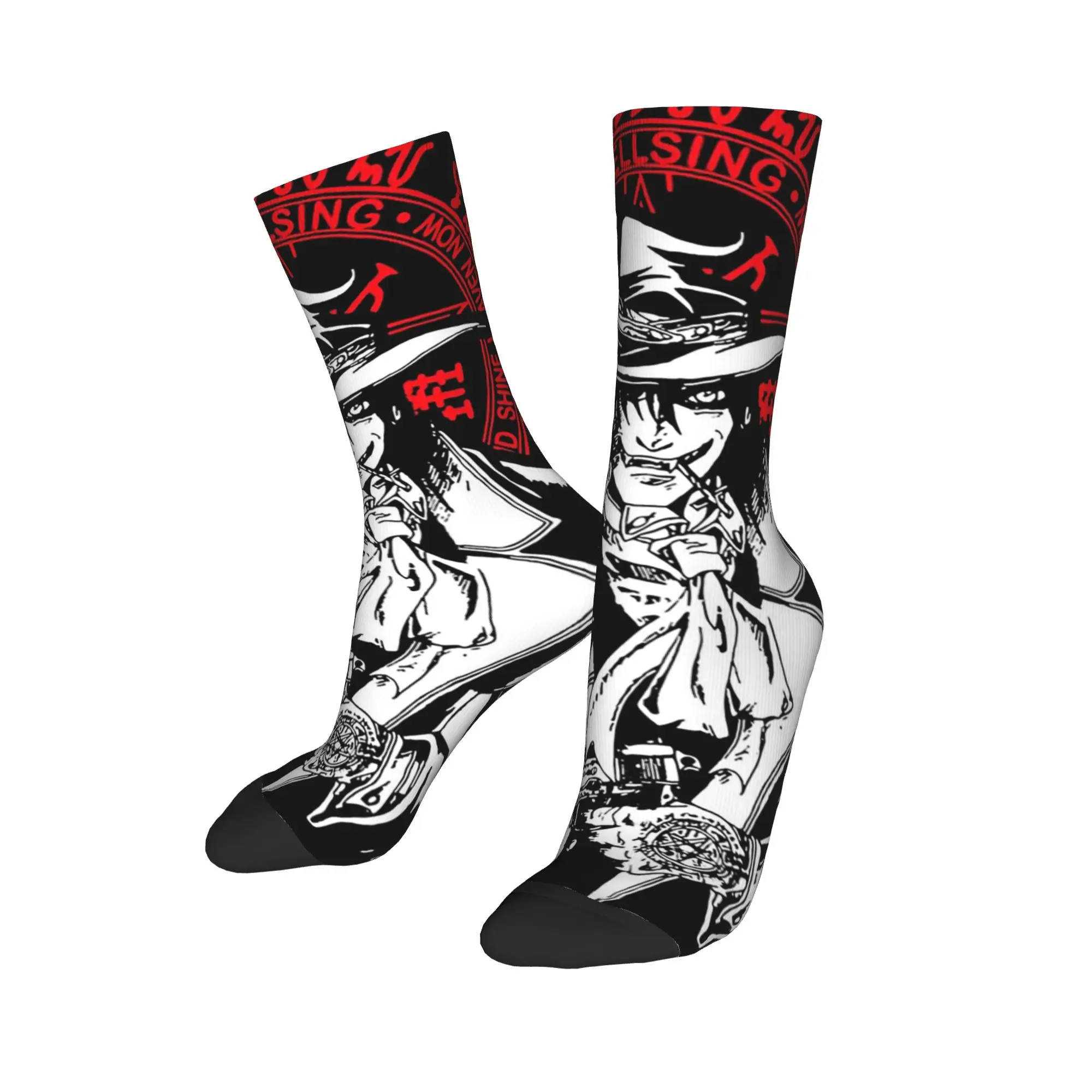 

Носки на все сезоны в стиле аниме Hellsing Ultimate с изображением вампира Алукарда, длинные носки в стиле Харадзюку, хип-хоп, аксессуары для мужчин и женщин