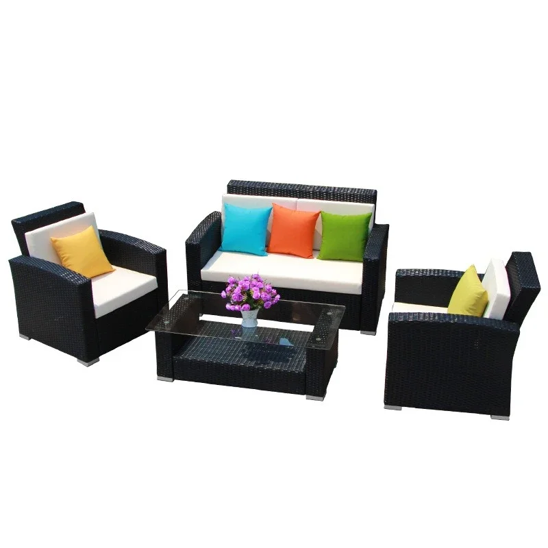 

Outdoor rattan sofa combination living room furniture garden villa sun room