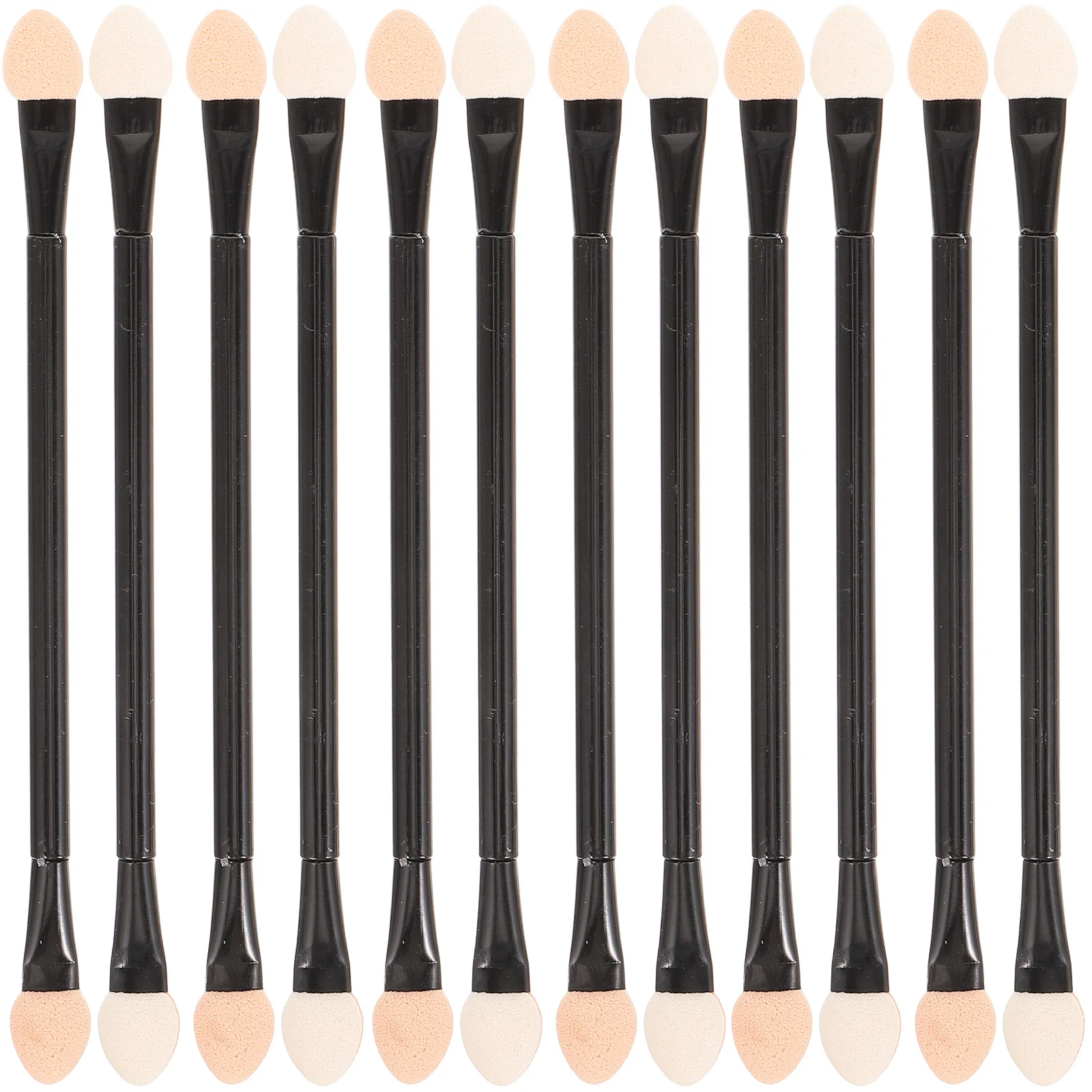 30 個のアイシャドウアプリケーター アイシャドウブラシ ブラックキット 両端メイクアップツールスティック