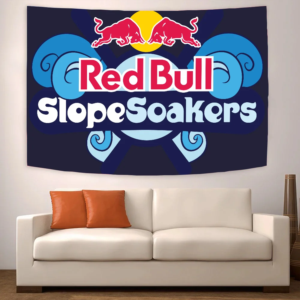 R-red Bull Logo Garage Flag to Hang Decorative Flags for Rooms Outdoor Decor Home Garden Flags and Banners Decorations Custom