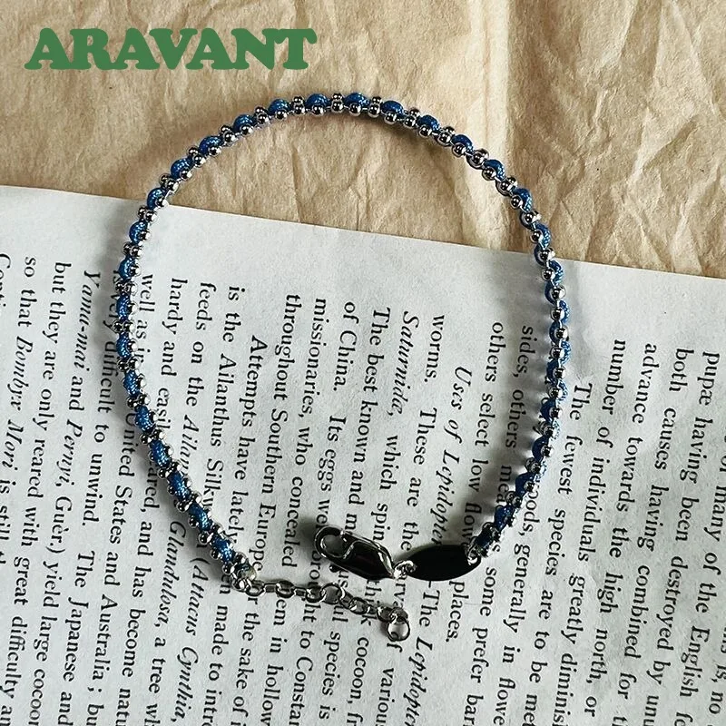 ARAVANT 925 Sterling Silber rotes Seil-Armband für Frauen, beste Freunde, Modeschmuck – Detail 3