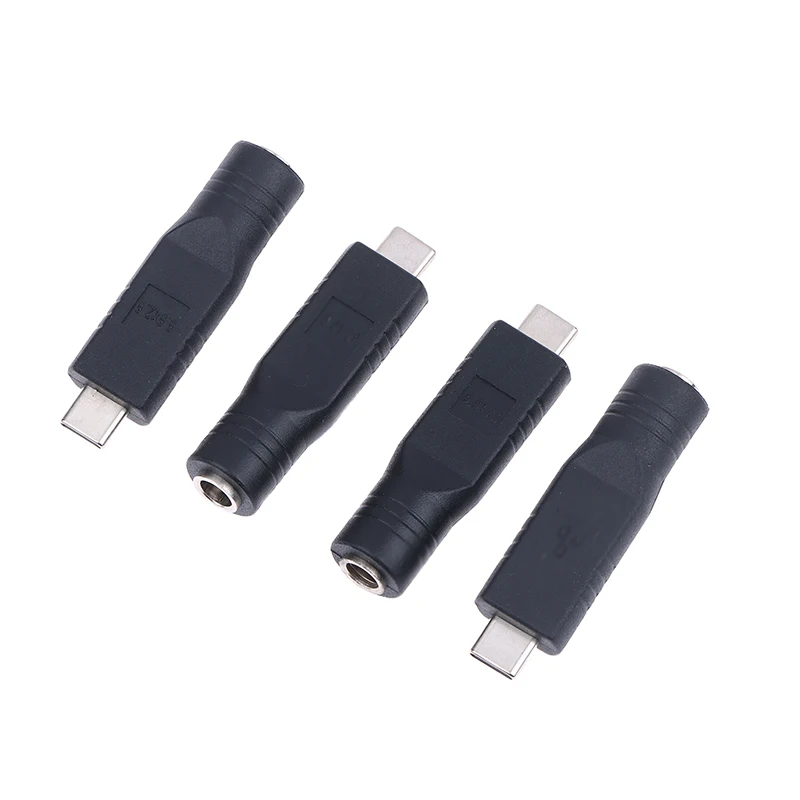 1/2Pcs New USB C To DC 5521 5.5x2.1mm 5525 5.5*2.5 Female Adapter For Mini DC Power Cable Connector Charge Jack Power Adapter