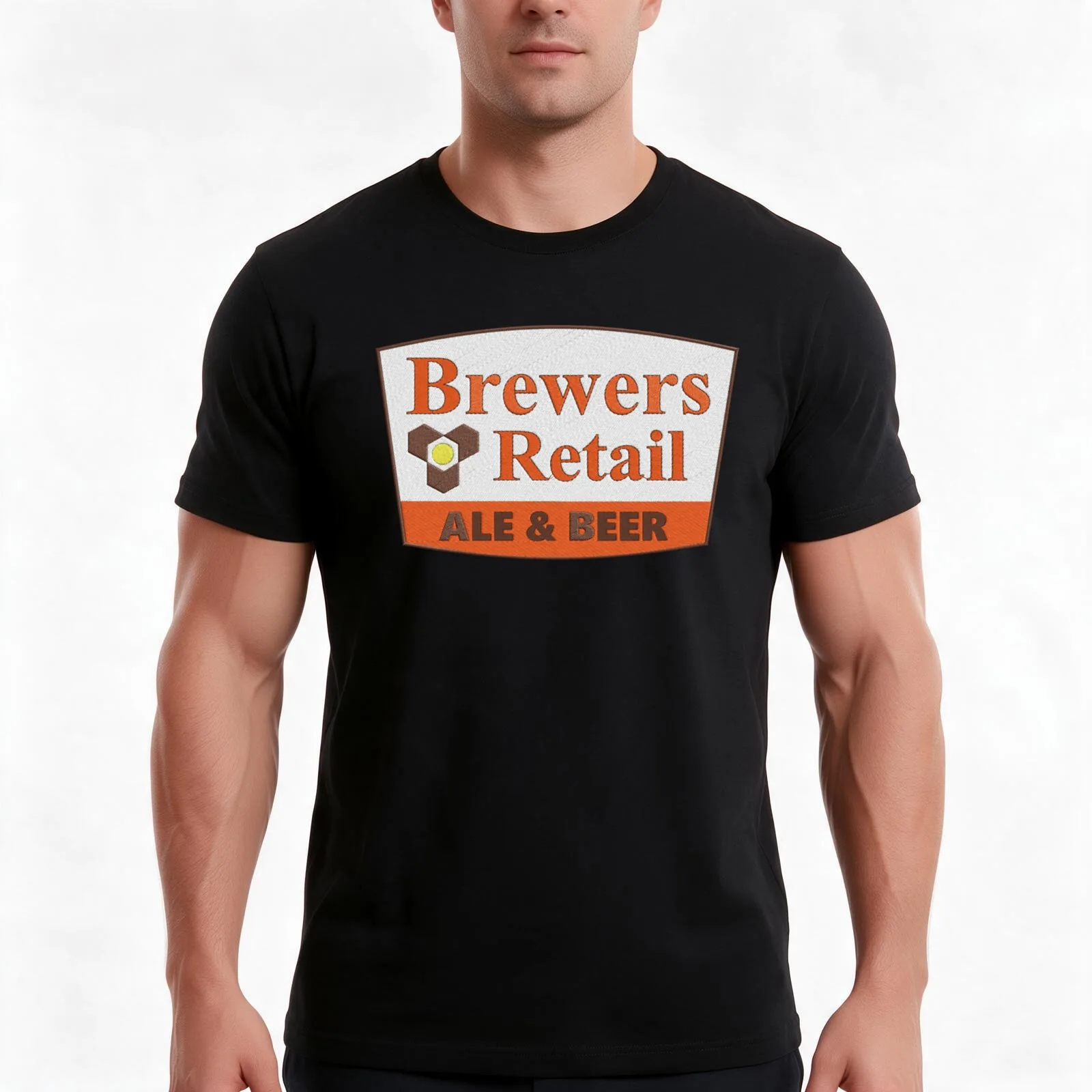 Vintage Brewers Retail embroidered EFFECT apparel. T-Shirt Summer Casual Cotton Tee Unisex Men Women