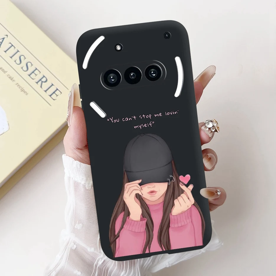 아무것도 전화 3A 케이스 A059 예쁜 여자 해바라기 커버 충격 방지 전화 케이스 아무것도 전화 3A 프로 Phone3A 소프트 TPU 가방