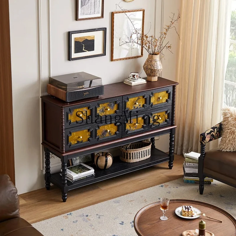 

FG medieval style entrance entrance entrance cabinet living room counter storage side cabinet