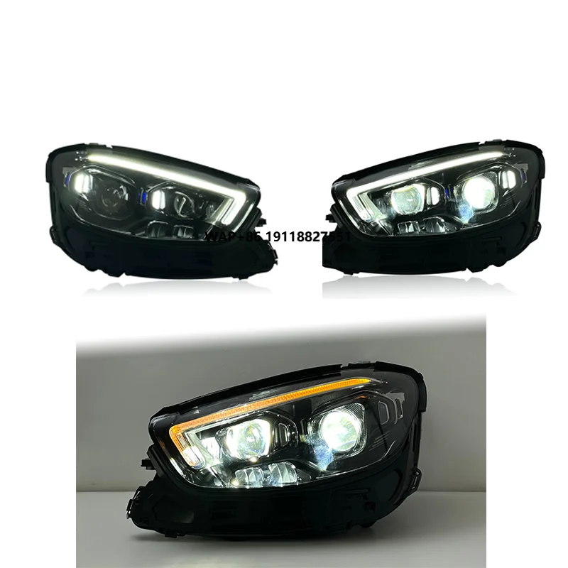 YUNZ Auto for  E-Class W213 Headlights Assembly 16-20 Modified High-end LED Daytime Running Lights LEDLens