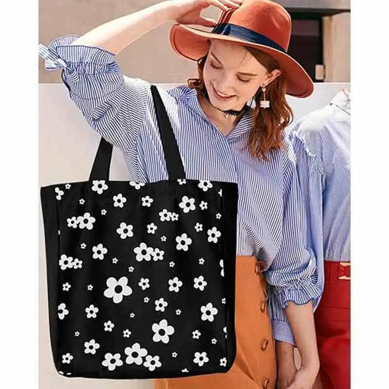 STE8 Large Cloth Cotton Tote Bag for Shopping, Gym