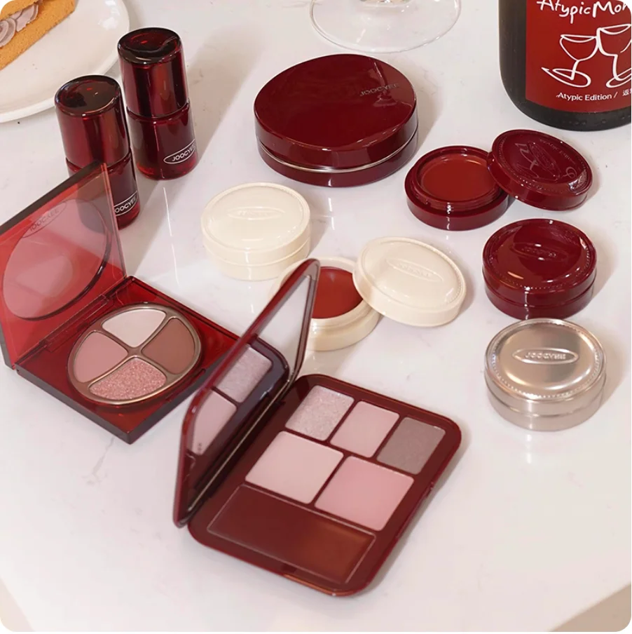 Joocyee クリスマスメイクアップコレクション リップ＆チークバーム グレイズドまたはマット アイシャドウ 多目的クリーム リップスティック ブラッシュクリーム オリジナル