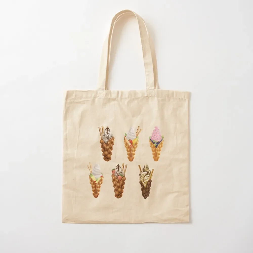 

Assorted Flavors Of Egg Bubble Waffle With Ice Cream Tote Bag bags for women large size bags Women's tote bag Bag