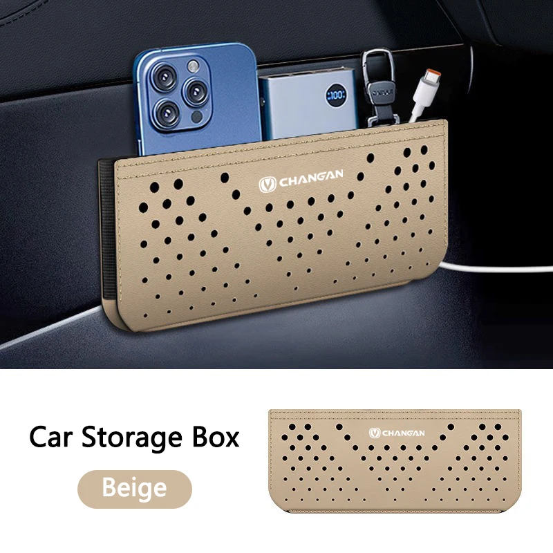 Imagen 4: Nueva Caja Organizadora de Asiento de Coche de Cuero de Alta Gama para Changan UNIT UNIK CS35PLUS CS55 PLUS CS75 PLUS Oshan X7 X5