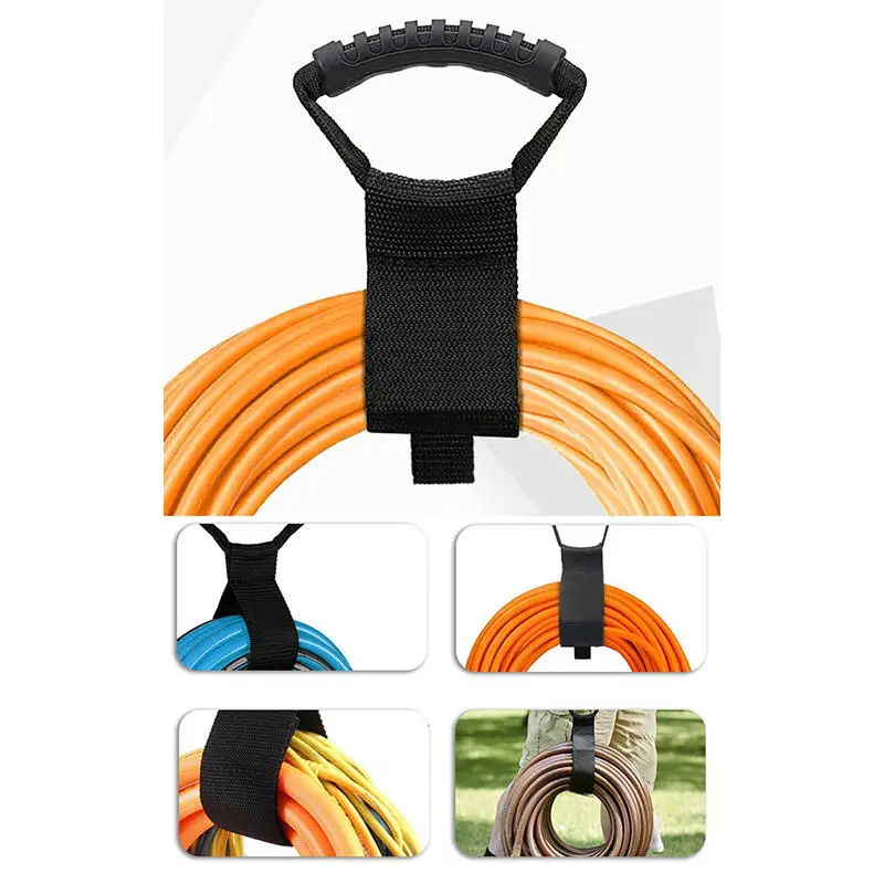 헤비듀티 보관 스트랩 재사용 가능한 연장 코드 정리기 케이블 타이 호스 다목적 보관 용품 액세서리
