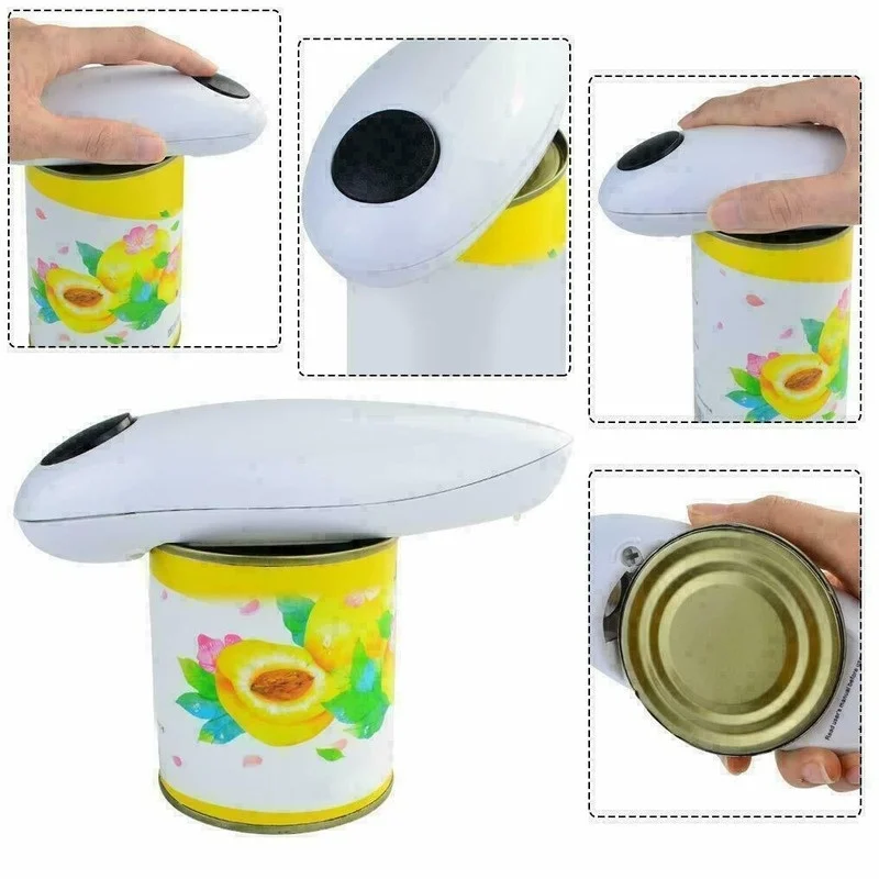 Cooks Professional Electric Tin Can Opener Automatic One Touch Battery Operated