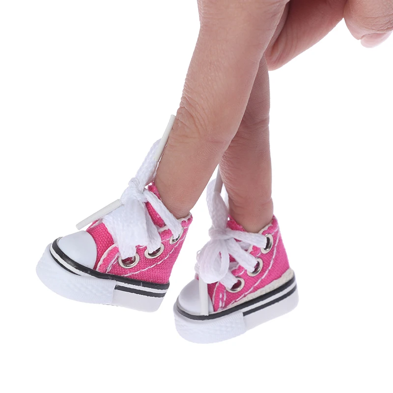 1 Pair Mini Finger Shoes Canvas Toys Boots Cute 1/6 Doll Shoes Skateboard Shoe Doll Accessories For Finger Skate Fingerboard