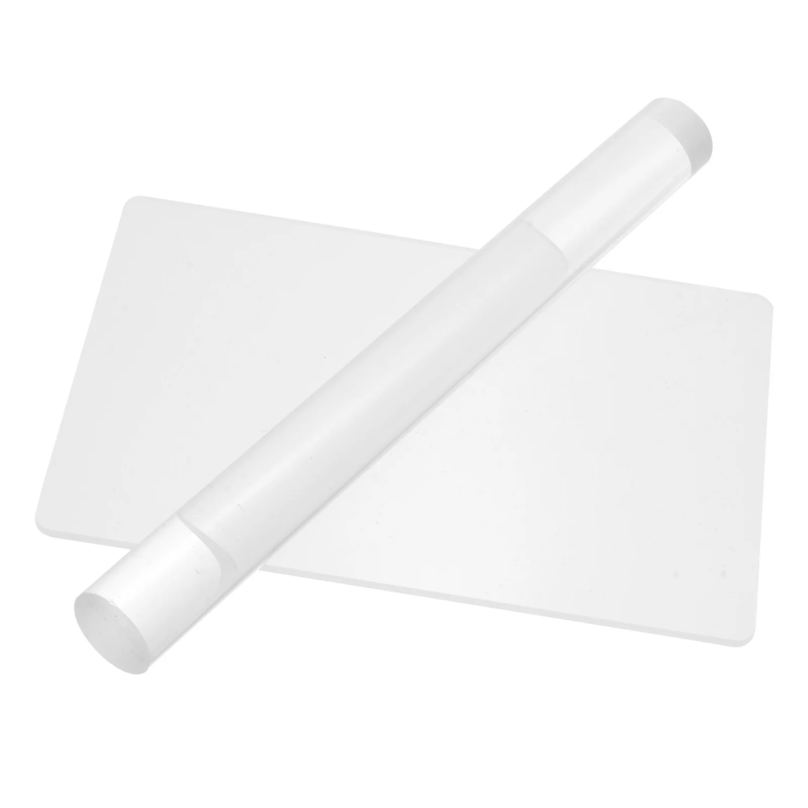 2pcs Acrylic Clay Roller Sheet Board With Grid For Polymer Clay Tools Craft Molding Kit Modeling Supplies Pottery Art Projects