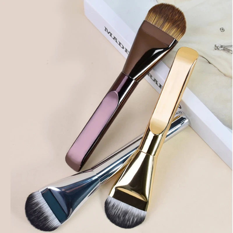 

Ultra Thin Wide Tongue Foundation Brush Soft Hair No Streak Concealer Tool For Flawles Makeup Application Beauty Essential