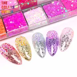 TCT-833 1MM Small Size Star Shape Glitter 3D Glitter Flakes Paillettes Kit For Nails Art Decorations Charms Manicure Party Salon