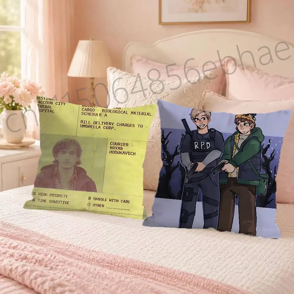FOR Resident Evil Bryan Movie 2026 Pillow Cover Sofa cushion cover room Home dormitory decoration Warm Winter Cushion Cover 2