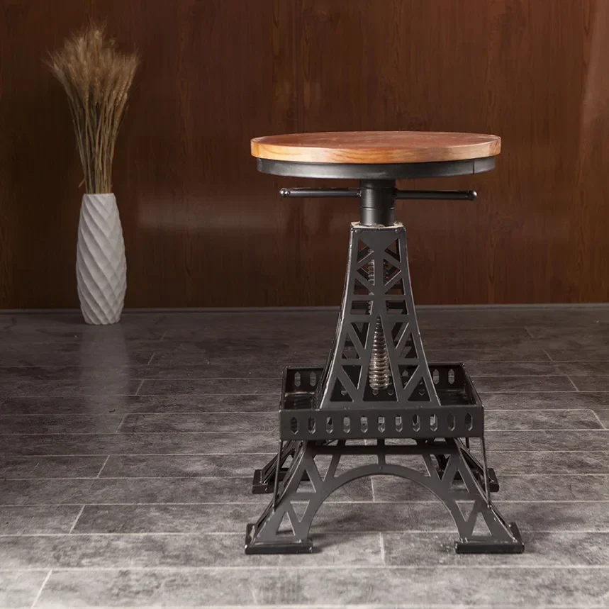 American personality creative bar rotating tower stool cafe classic nostalgic casual can be lifted