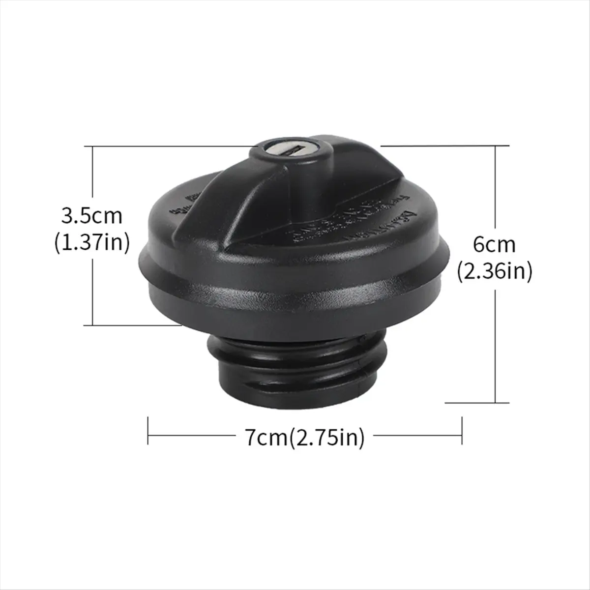 #69S Car Locking Gas Fuel Tank Cap Auto Lock Kit with 2 Keys Anti Theft,F350 F450 anti-theft security Lock,(Black)
