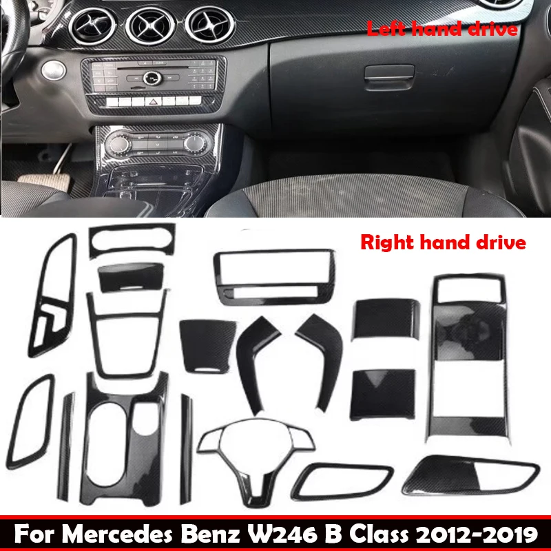 

LHD RHD для Mercedes Benz W246 B Class B-Class 2012-2019, дверная ручка, панель переключения передач, крышка центрального управления, розетка переменного тока, аксессуары
