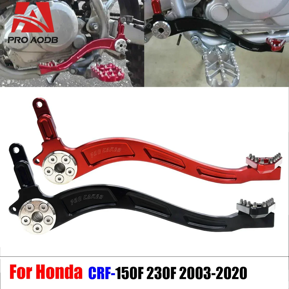 

For HONDA CRF150F CRF230F CRF 150F 230F 2006 2007 2008-2018 Motorcycle Premium CNC Billet Flexable Rear Foot Brake Lever Pedal