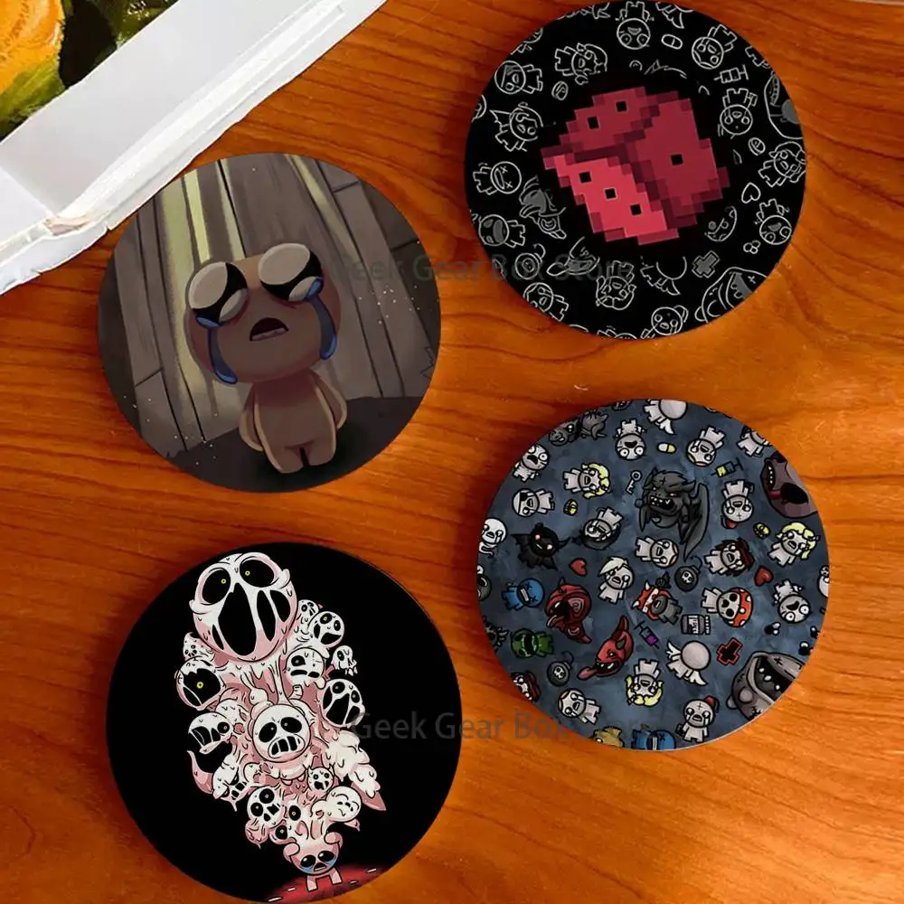 

The Binding of Isaac Round Coaster Non-slip table mat Insulated Coasters Kitchen Dining Room Tabletop Decor