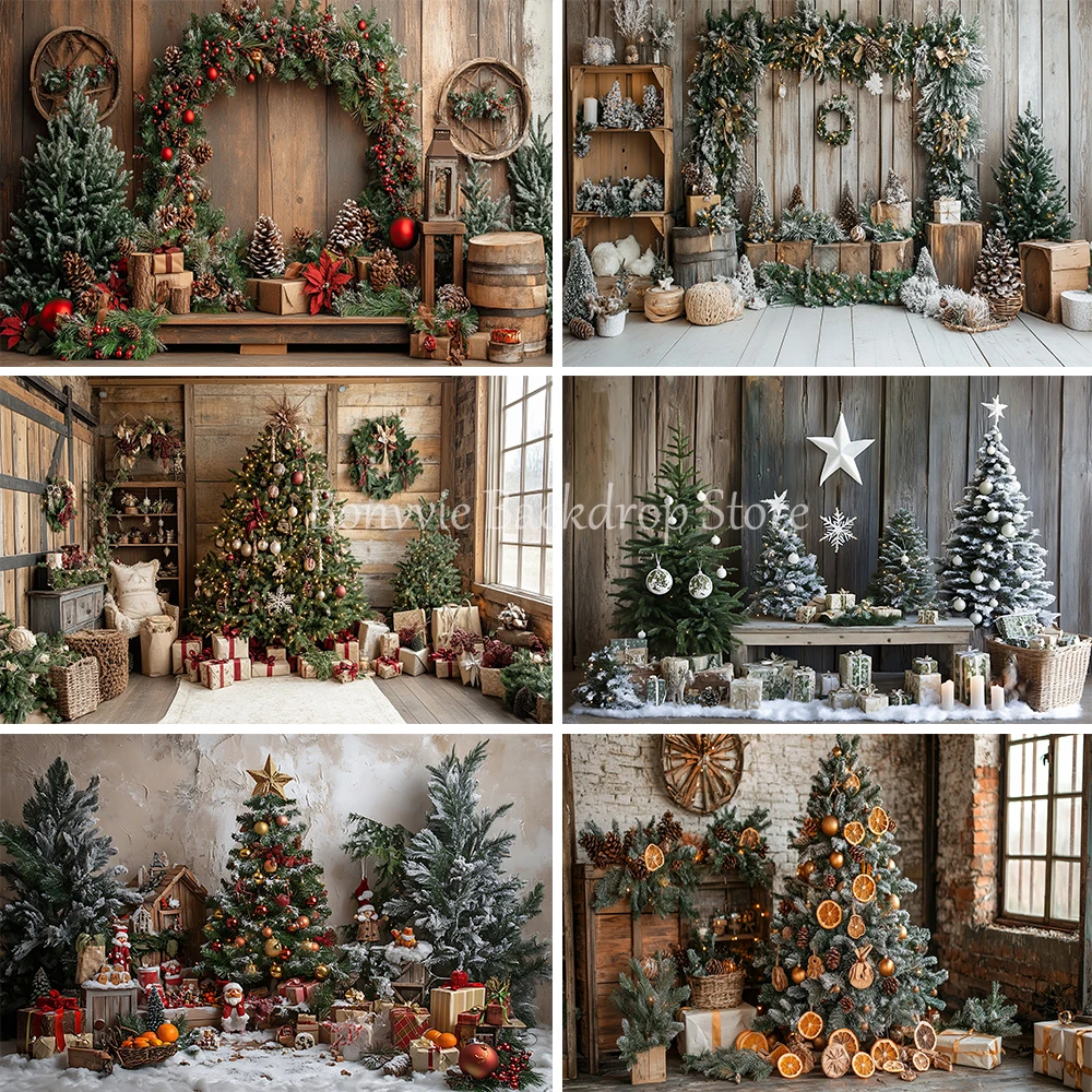 Bonvvie Winter Photography Backdrop Christmas Background Xmas Holiday Party Banner Portrait Studio Booth Photobooth Props