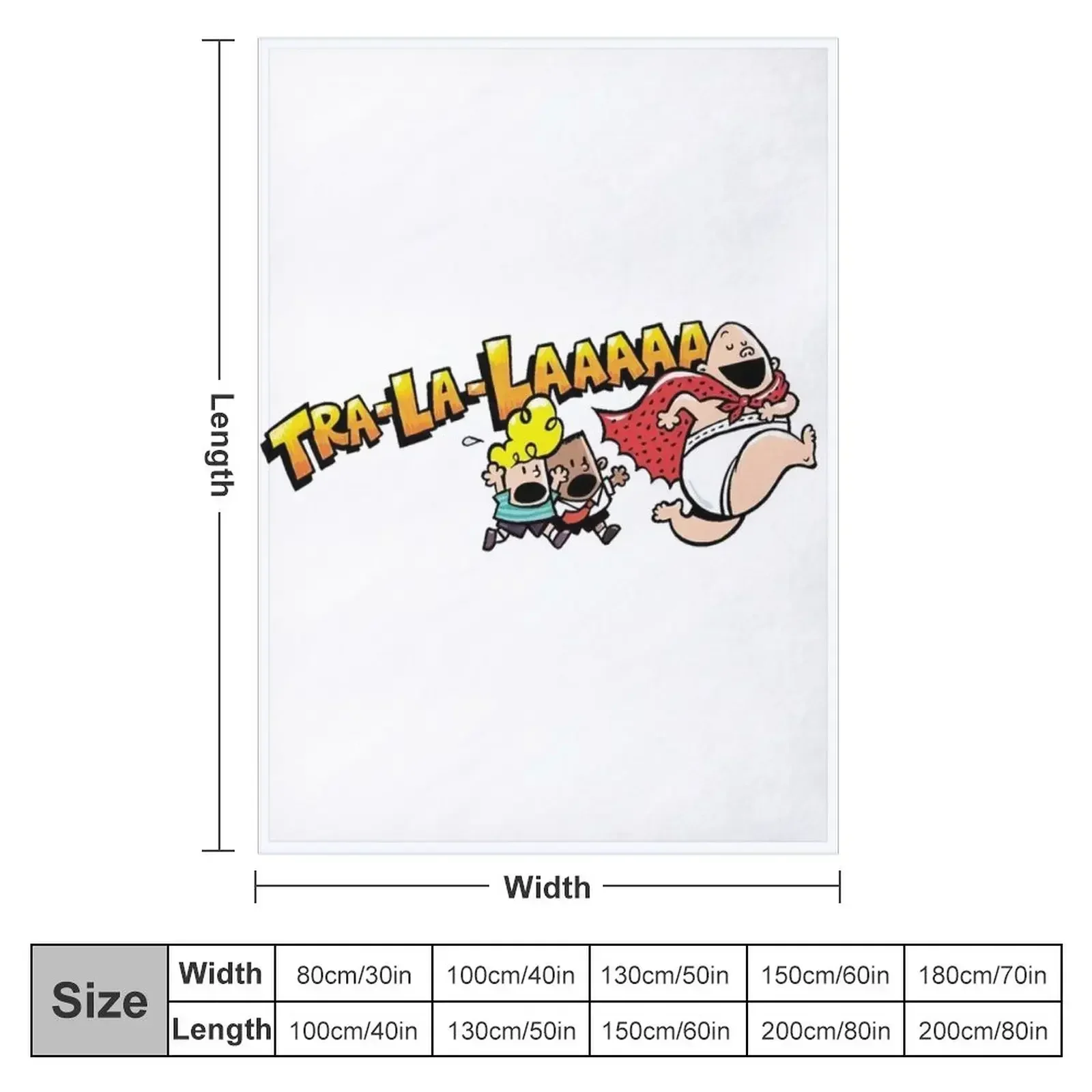 Tra la laa captain underpants merchandise Throw Blanket couch cozy soft plush fuzzy picnic outdoor blanket