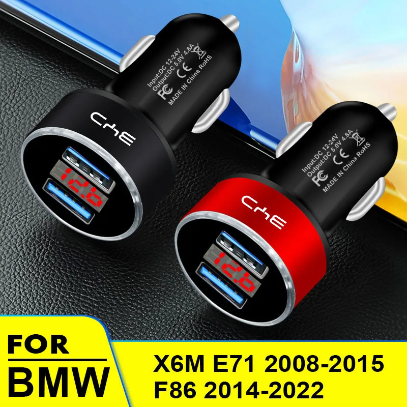 2 USB Ports Fast Charging Digital Display Car Chargers Auto Parts For BYD Qing Song Tang Yuan F3 I3 F0 F6 S6 S8 E5 E6 G3 G6 L3