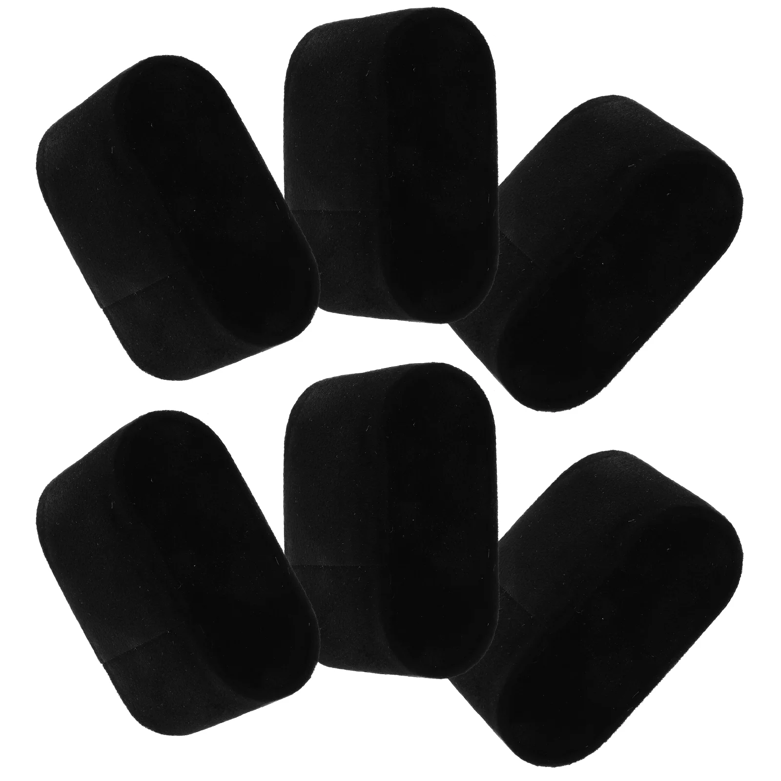 

6 Pcs Watch Pillow Boxes Jewelry Pillows for Bracelet Bangle Cushions Black Display Velvet Surface