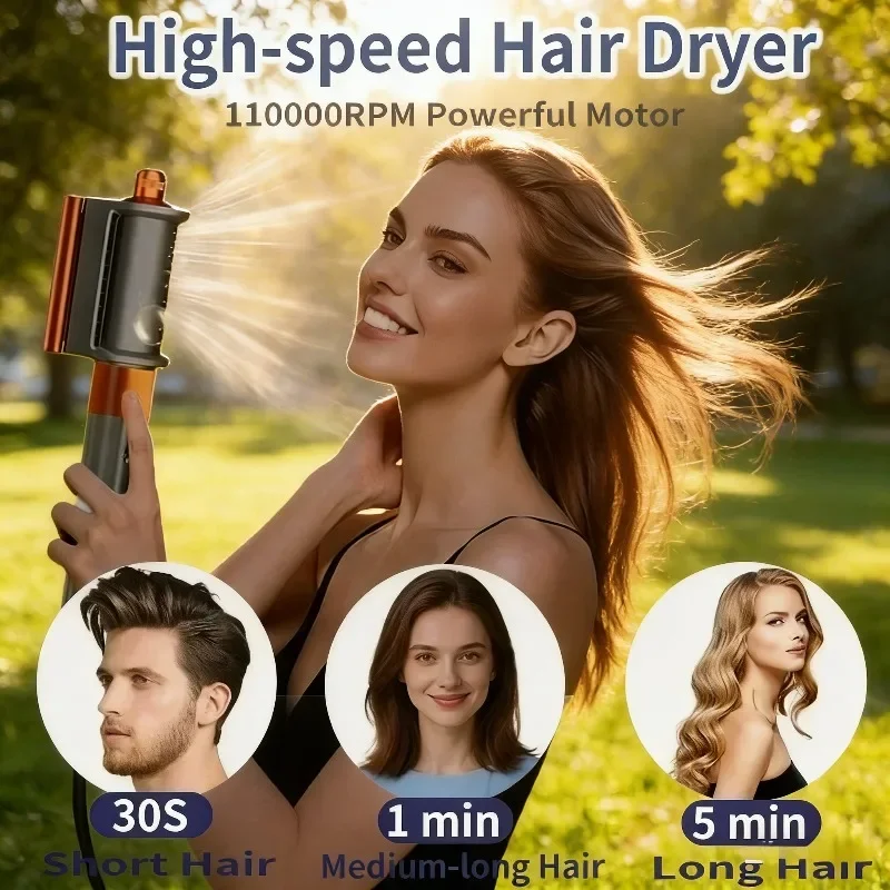 

6 in 1 Hair Styler & Hairdryer Brush 110000 RPM High-Speed Hair-care Negative Ionic Blow Dryer Fast Drying,Multi Hair Styler