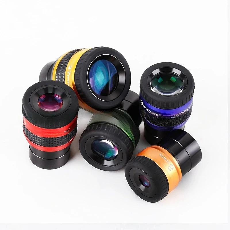 Metal color eyepiece 70 degree ultra-wide-angle high-power achromatic 1.25 inch astronomy, accessories