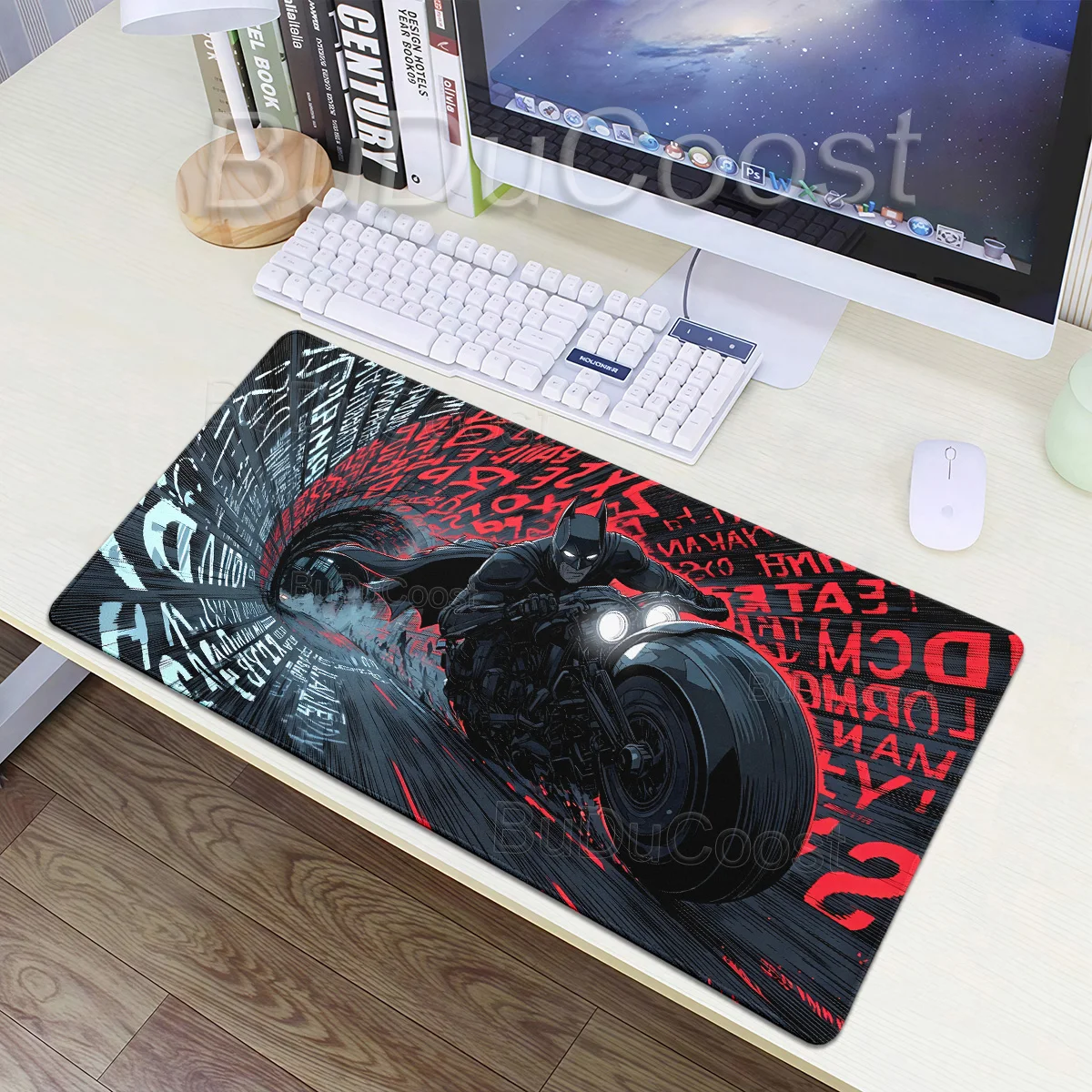 Black B-Batmans Logo Non-slip Mouse Pad High Quality HD Natural Rubber Mouse Pad The Most Professional Washable Laptop Mouse Pad