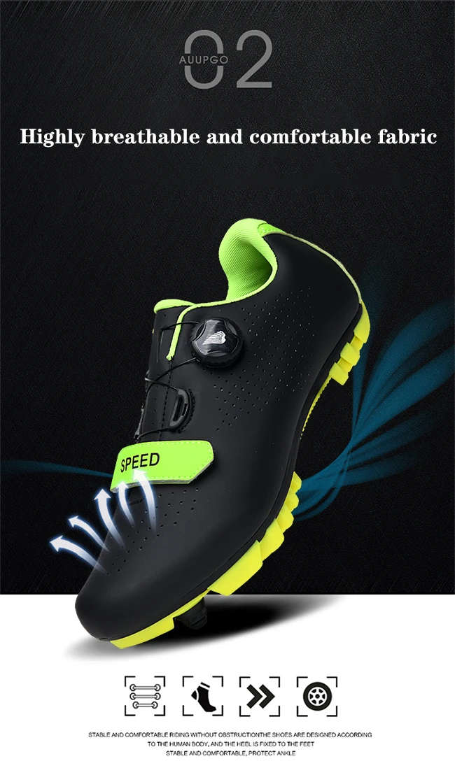 Neue Unisex Pedal Fahrradschuhe Flache Schuhe Geeignet für Bergsport Pedal Selbstsichernde Fahrradschuhe Atmungsaktive Fahrradschuhe – Detail 4