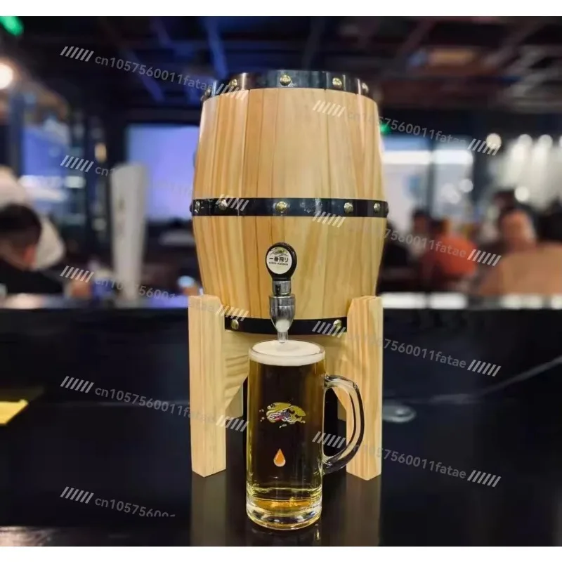Beer Rack 3L Stainless Steel Liner Draft Beer Keg Craft Wine Dispenser Bar with Faucet Commercial Tasting Special