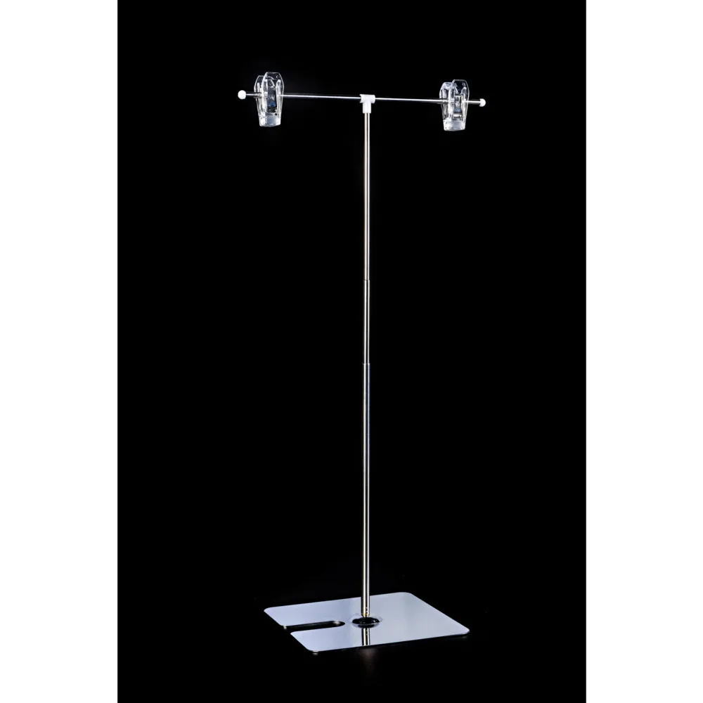 Supermarket Promotion Price Sign Holder Metal Adjust Table Top Display Stand