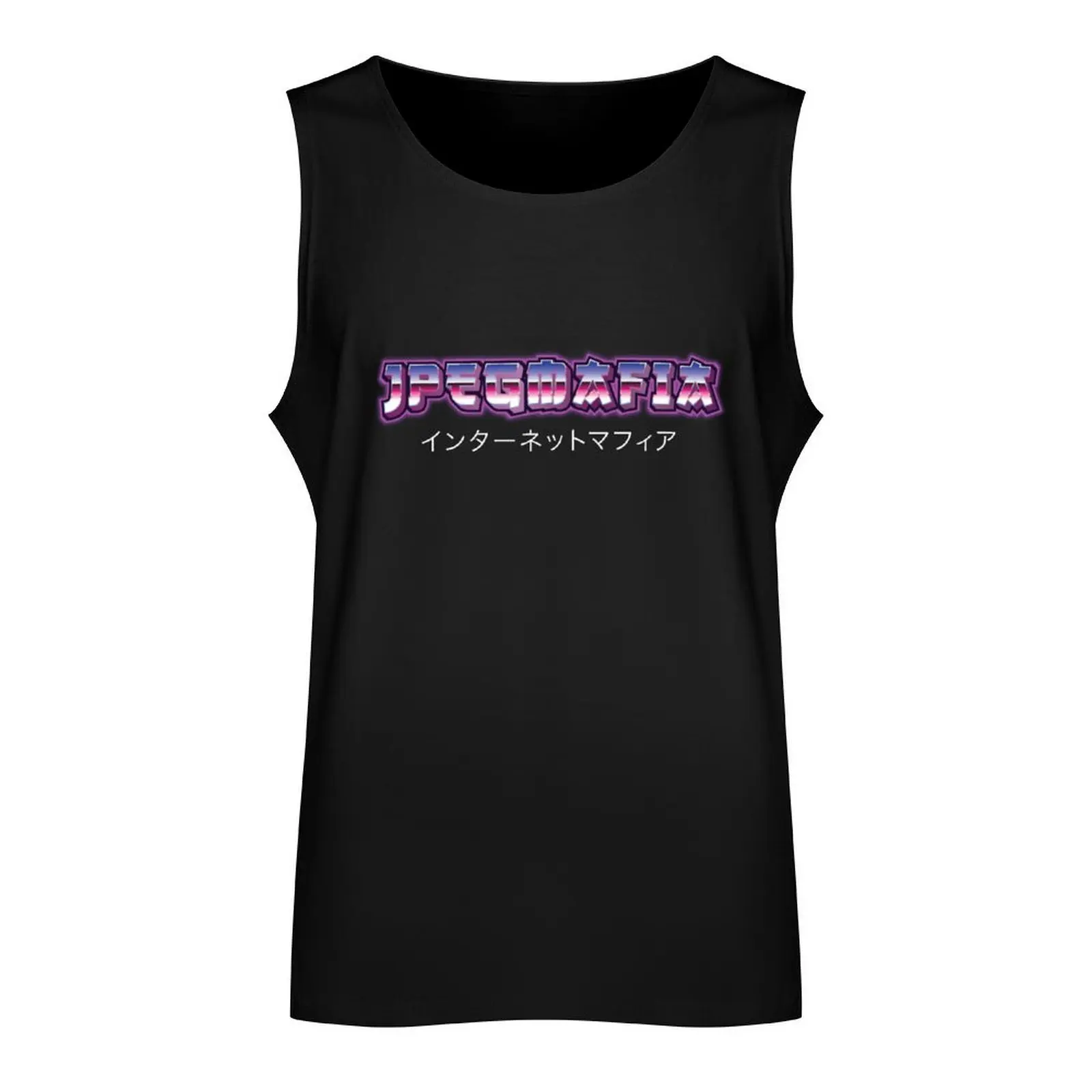 JPEGMAFIA Japanese Neon Vintage Text Tank Top bodybuilding t-shirt vests for men clothes for men summer