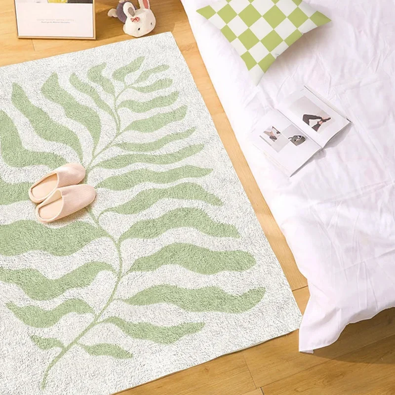 Matisse Leaf Living Room Oversized Carpets Minimalist Bedroom Carpet Modern Grass Green Blue Rug Fluffy Soft Home Dedicated Rugs