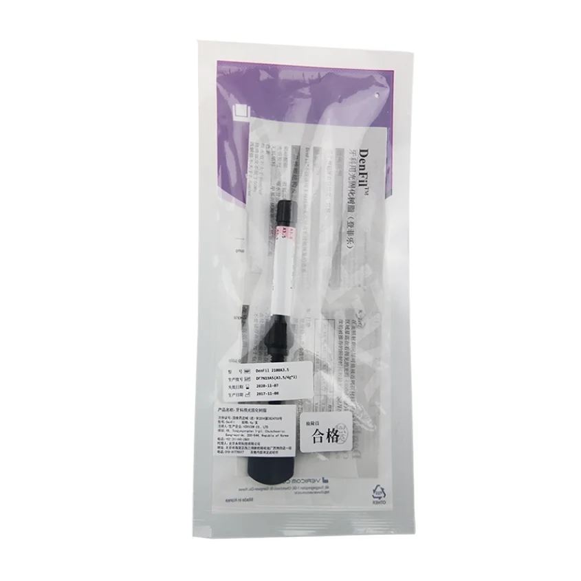 Denfil Light-Cured Hybrid Composite Resin A1 A2 A3 Vericom Dental Restorative Composite Whitening Material