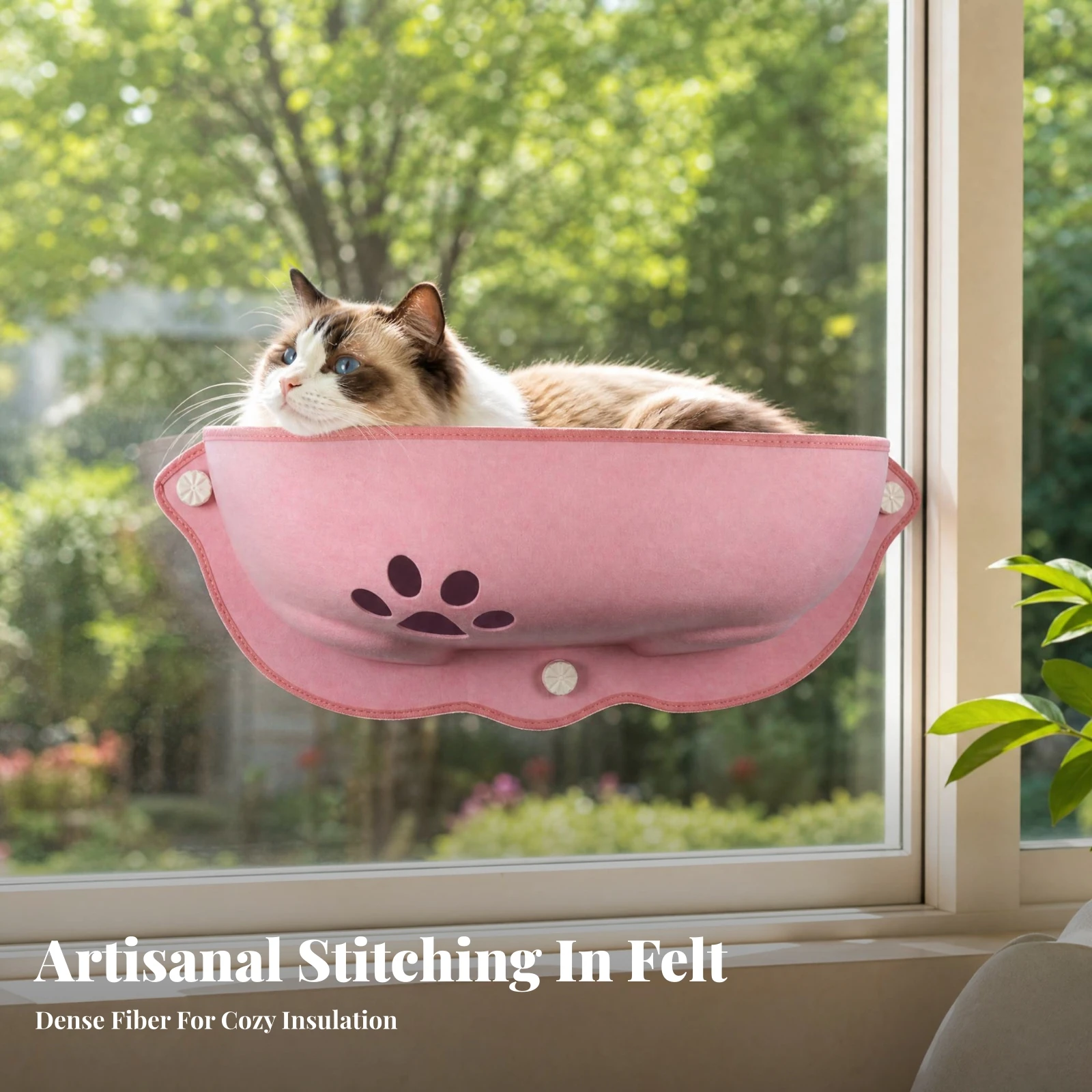 Уютный полукруглый гамак для к – обзор и цена Cat Window Perch