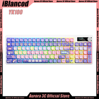 Iblancod Yk100 Mechanical Keyboard Low Switch Keyboards 3mode Wireless Bluetooth Keyboards Custom Cute Rgb Backlitgaming Keypad